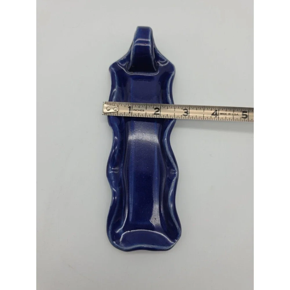 Studio Pottery Butter Dish Tom Jones Fairhope Alabama Cobalt Blue